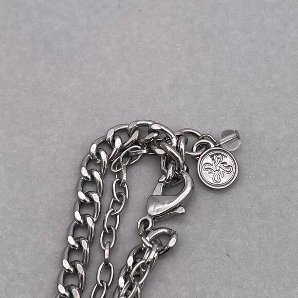 Simply Vera by Vera Wang Faceted Beaded Rhinestone Station Chain Necklace - Picture 6 of 6